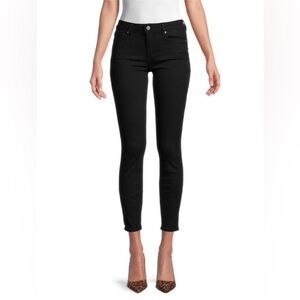 Paige Verdugo Ankle Black Silk Coating Jeans